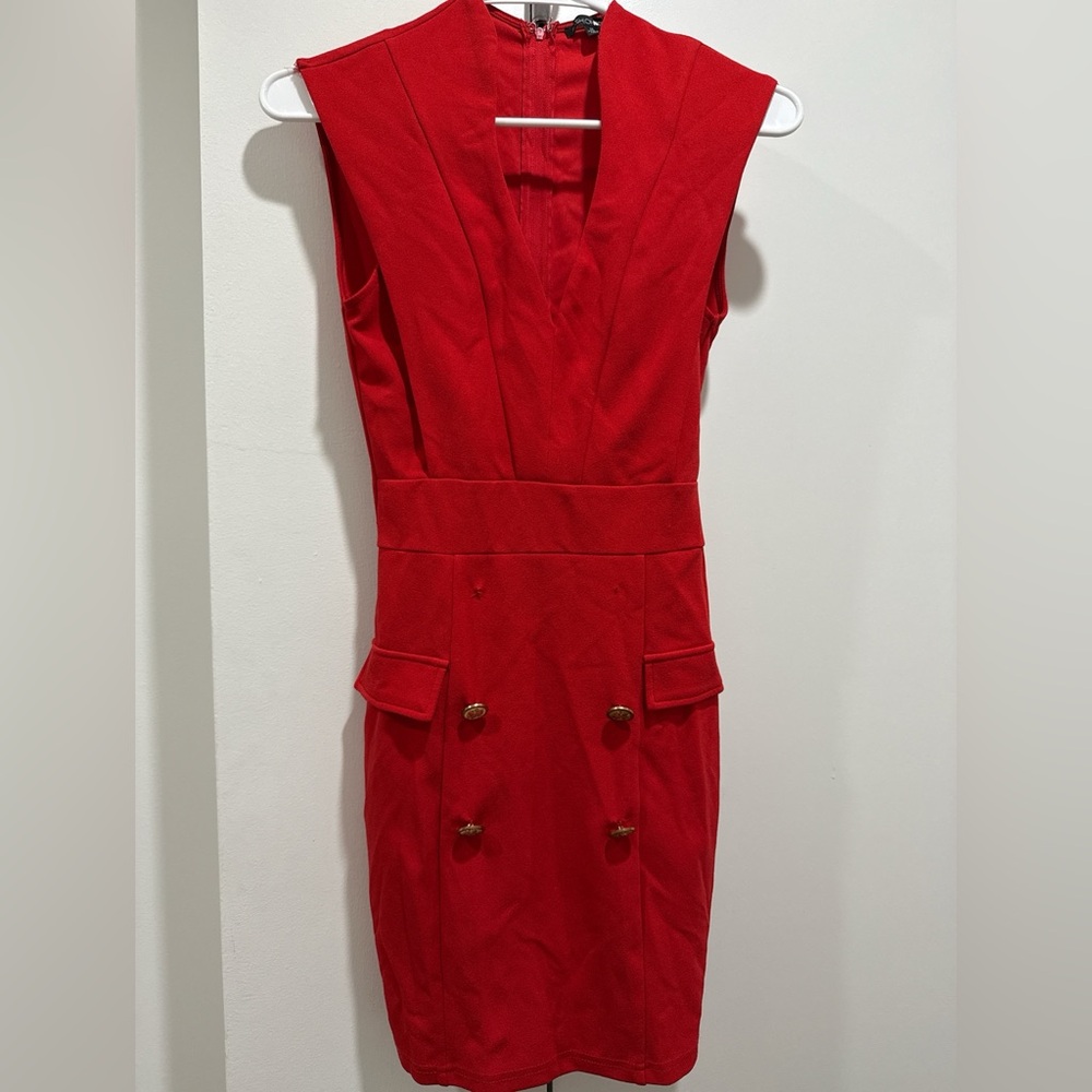 Fashion Nova Elegant Red Sleeveless Dress